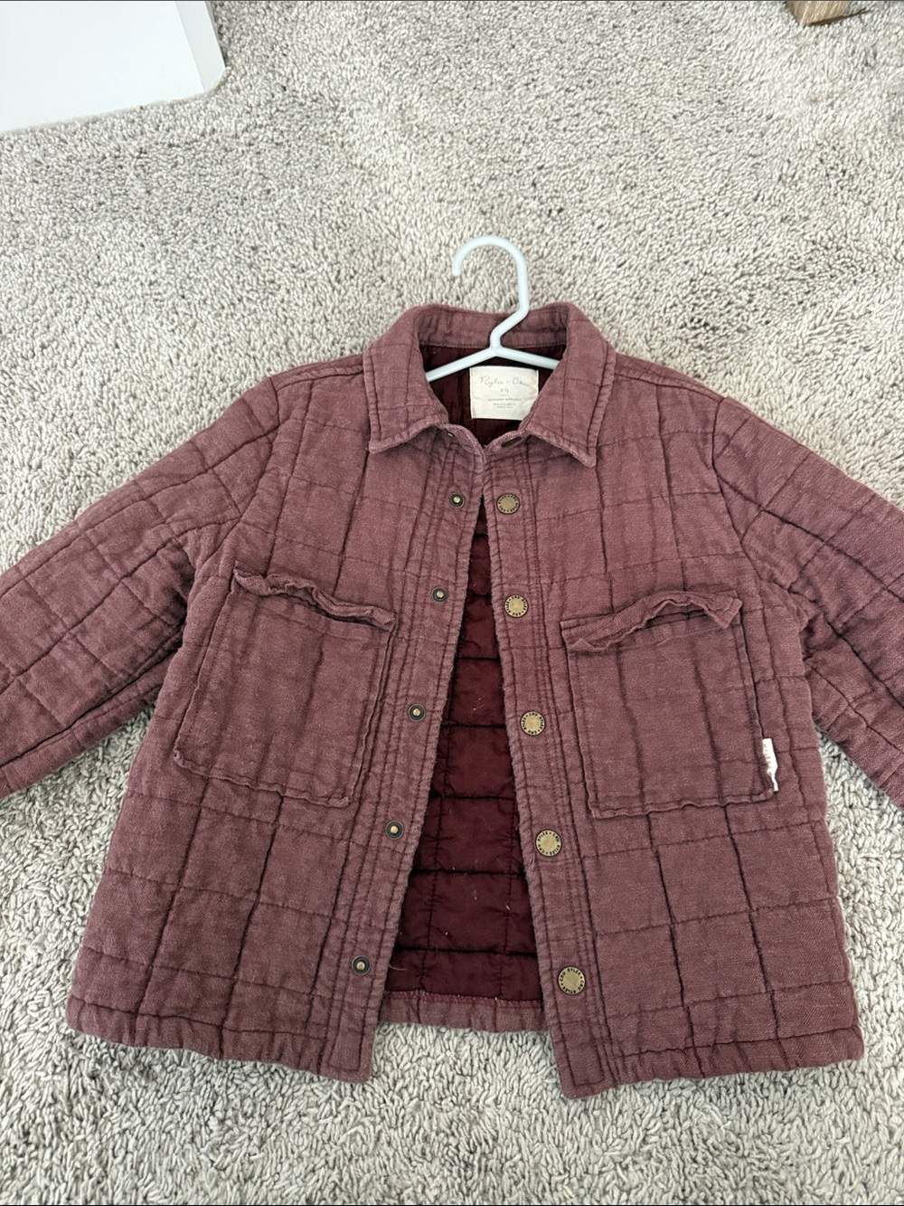 Rylee + Cru Quilted Mauve Jacket